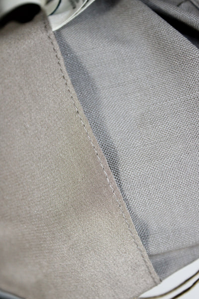 Fendi Women Cropped Pants Gray Mohair Button Size 40