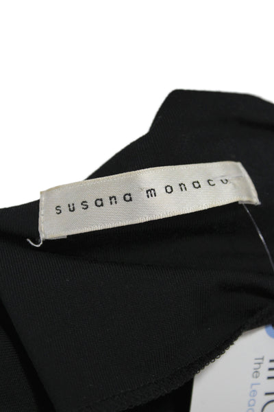 Susana Monaco Womens Bodycon Maxi Black Off Shoulder Dress Size S