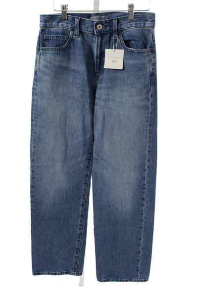 JW Anderson Unisex Adults Jeans Straight High Rise Blue Cotton Button Size 3