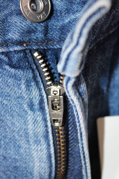 JW Anderson Unisex Adults Jeans Straight High Rise Blue Cotton Button Size 3