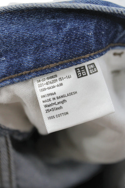 JW Anderson Unisex Adults Jeans Straight High Rise Blue Cotton Button Size 3