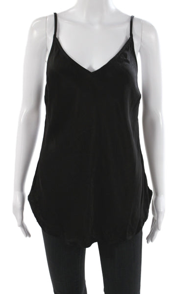 Bella Dahl Women V-Neck Camisole Black 55% Cupro Size L