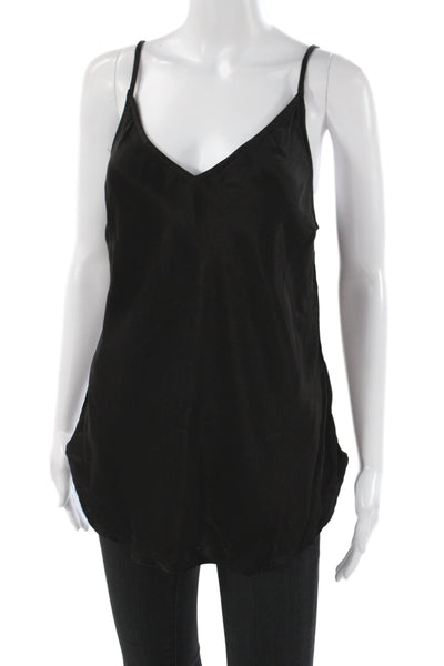 Bella Dahl Women V-Neck Camisole Black 55% Cupro Size L