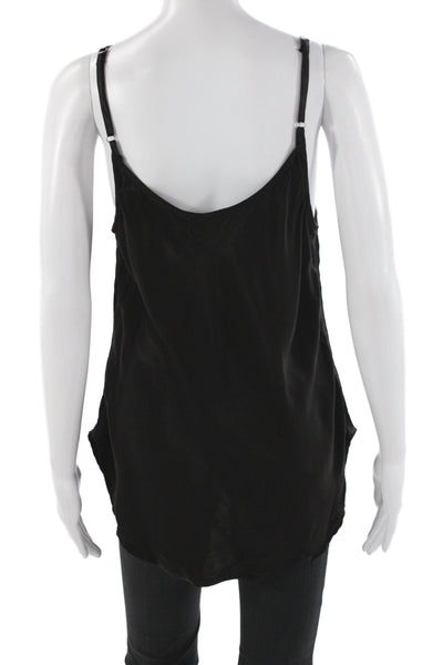 Bella Dahl Women V-Neck Camisole Black 55% Cupro Size L