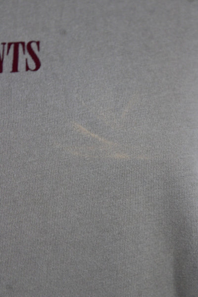 Allsaints Mens Beige Graphic Long Sleeve Cotton T-Shirt Size M