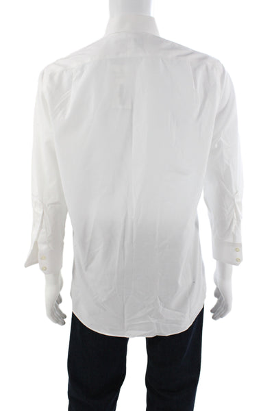 Charles Tyrwhitt Mens White Cotton Dress Shirt 32/33 Sleeve Size 15.5