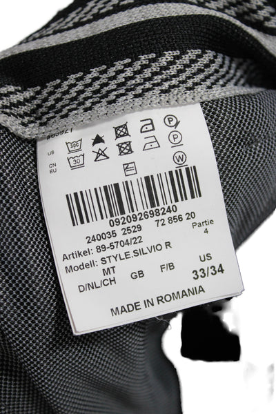 Brax Lab Mens Jogger Black Drawstring Polyamide Inseam 34 Size 33
