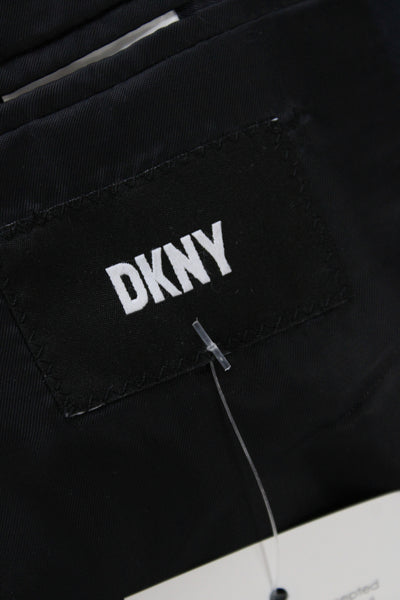 DKNY Mens Blue Blazer Button Closure 68% Polyester Size 38