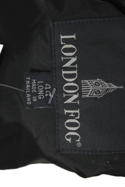 London Fog Mens Big & Tall 3-in-1 Black Jacket Button Cotton Blend Size 44