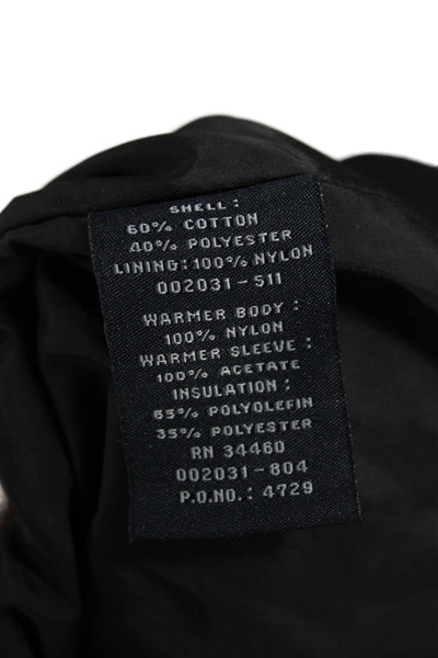 London Fog Mens Big & Tall 3-in-1 Black Jacket Button Cotton Blend Size 44