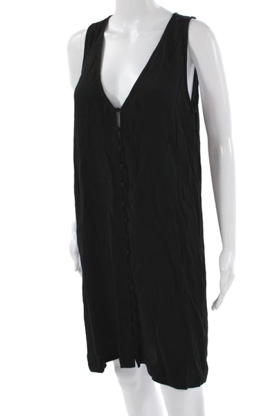 Madewell Women Tank Dress Black V-Neck Sleeveless Mini Size XS