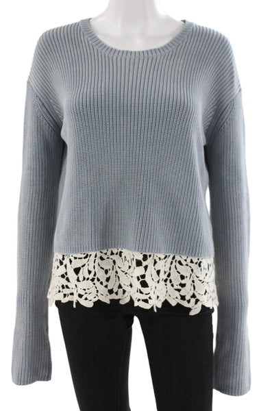 Generation Love Womens Pullover Blue Long Sleeve Round Neck Size XS