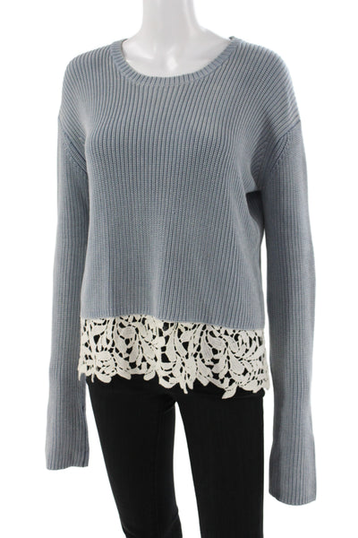 Generation Love Womens Pullover Blue Long Sleeve Round Neck Size XS
