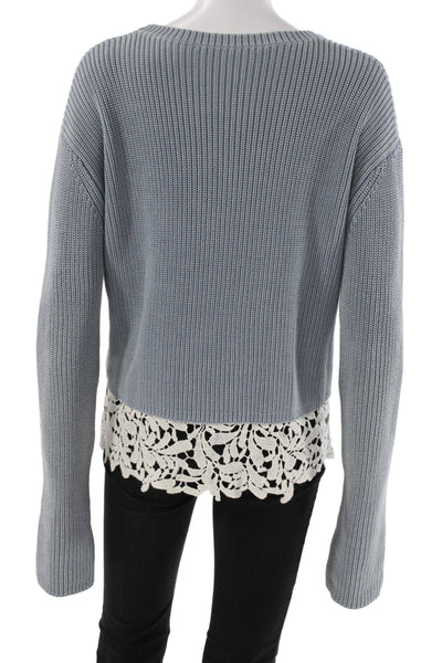 Generation Love Womens Pullover Blue Long Sleeve Round Neck Size XS