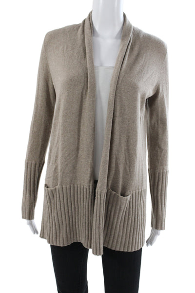 Banana Republic Women Cardigan V-Neck Long Sleeve Beige Wool Blend Size XS