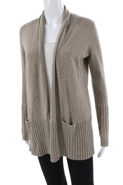 Banana Republic Women Cardigan V-Neck Long Sleeve Beige Wool Blend Size XS
