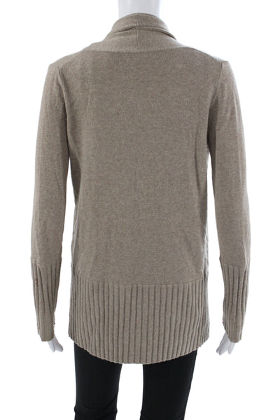 Banana Republic Women Cardigan V-Neck Long Sleeve Beige Wool Blend Size XS