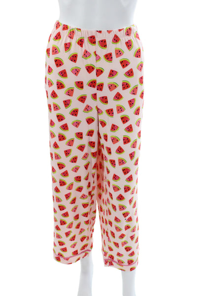 Kate Spade Women's Short Sleeves Two Piece Pants Pajama Set Fruit Print Size 1X