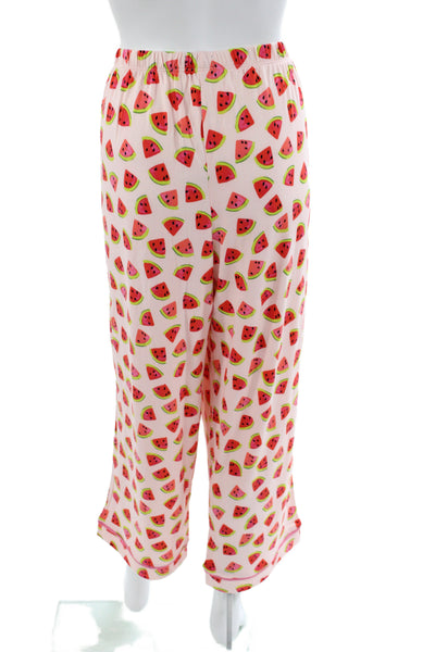 Kate Spade Women's Short Sleeves Two Piece Pants Pajama Set Fruit Print Size 1X