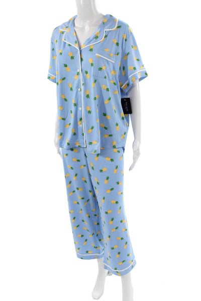 Kate Spade Women's Short Sleeves Two Piece Fruit Print Pajama Set Size 1X