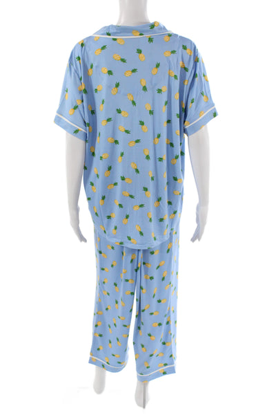 Kate Spade Women's Short Sleeves Two Piece Fruit Print Pajama Set Size 1X