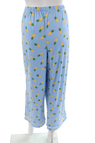 Kate Spade Women's Short Sleeves Two Piece Fruit Print Pajama Set Size 1X