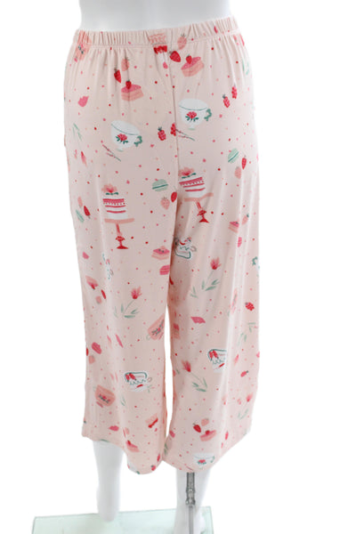 Kate Spade Women's Long Sleeves Two Piece Pajama Set Floral Size XL