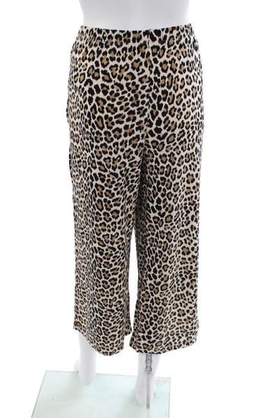 Kate Spade Women's Two Piece Short Sleeves Animal Print Pajama Set Size L
