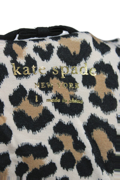 Kate Spade Women's Two Piece Short Sleeves Animal Print Pajama Set Size L