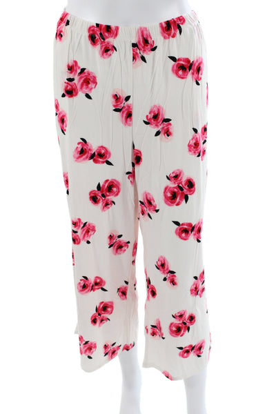 Kate Spade Women's Button Down Floral Two Piece Pajama Set Size XL