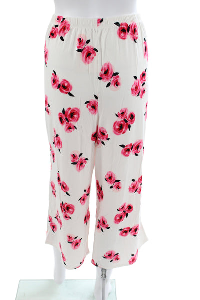 Kate Spade Women's Button Down Floral Two Piece Pajama Set Size XL