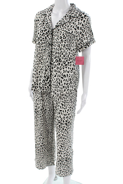 Kate Spade Women's Two Piece Animal Print Pajama Set Size M