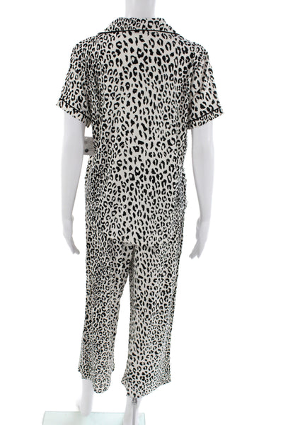 Kate Spade Women's Two Piece Animal Print Pajama Set Size M