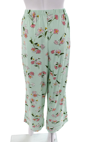 Kate Spade Women's Short Sleeves Two Piece Floral Pajama Set Size 1X