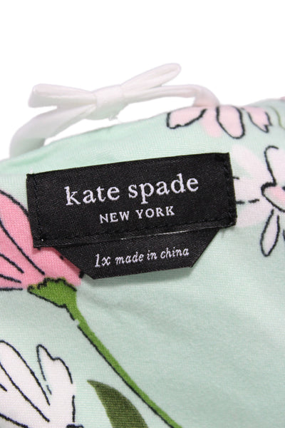 Kate Spade Women's Short Sleeves Two Piece Floral Pajama Set Size 1X