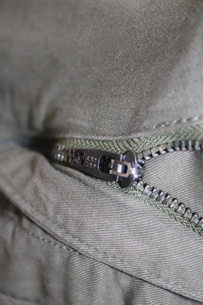 Banana Republic Womens Cargo Pants Green Cotton Size 8