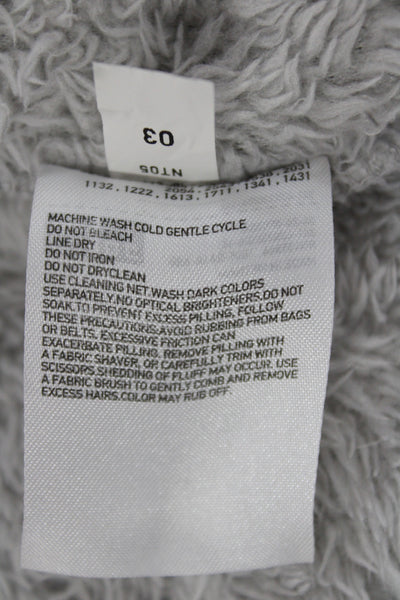 Uniqlo Women Basic Jacket Gray Polyester Zip Long Sleeve Casual Size L