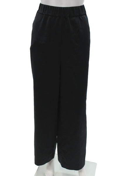 Carbon 38 Womens Black Dress Pants 100% Polyester Pull On Size M