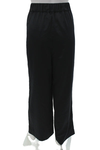 Carbon 38 Womens Black Dress Pants 100% Polyester Pull On Size M