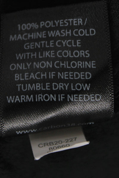 Carbon 38 Womens Black Dress Pants 100% Polyester Pull On Size M