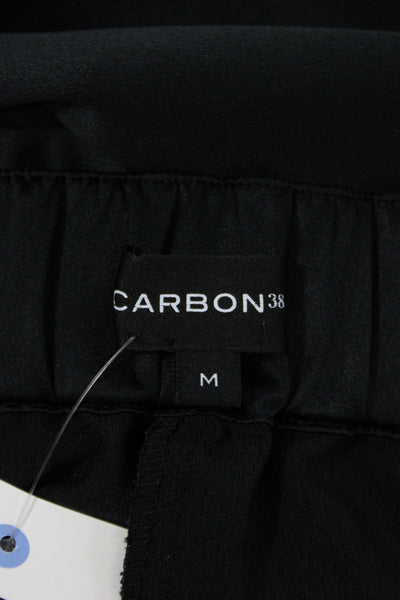 Carbon 38 Womens Black Dress Pants 100% Polyester Pull On Size M