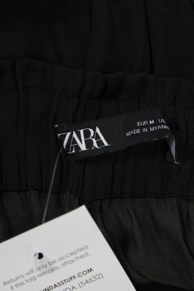 Zara Womens Black Paperbag Pants Size M