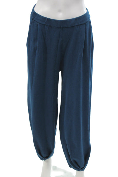 Ekouaer Women Lounge Pants Blue Rayon Casual Size L