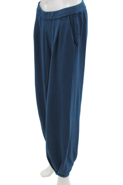 Ekouaer Women Lounge Pants Blue Rayon Casual Size L
