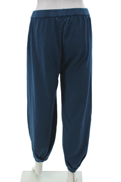 Ekouaer Women Lounge Pants Blue Rayon Casual Size L