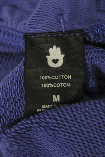 Spiritual Gangster Women Jogger Pants Purple Cotton Athleisure Size M