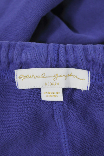 Spiritual Gangster Women Jogger Pants Purple Cotton Athleisure Size M