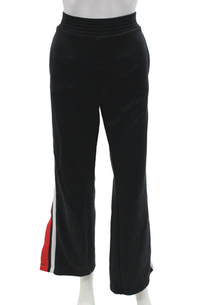 Wesley Women Black Striped Sweatpants Athleisure Pull On Size M