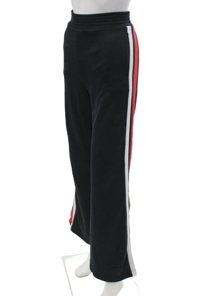 Wesley Women Black Striped Sweatpants Athleisure Pull On Size M