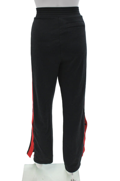 Wesley Women Black Striped Sweatpants Athleisure Pull On Size M